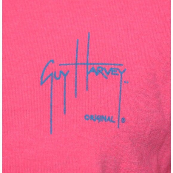 Guy Harvey Boy's Youth Pink XL Tee T-Shirt Shark Graphic Summer Beach - Picture 5 of 8